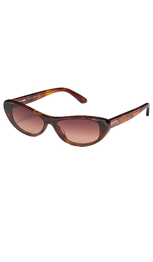 Shop Quay X Guizio Slate Cat Eye Sunglasses In Brown Tort & Dark Brown