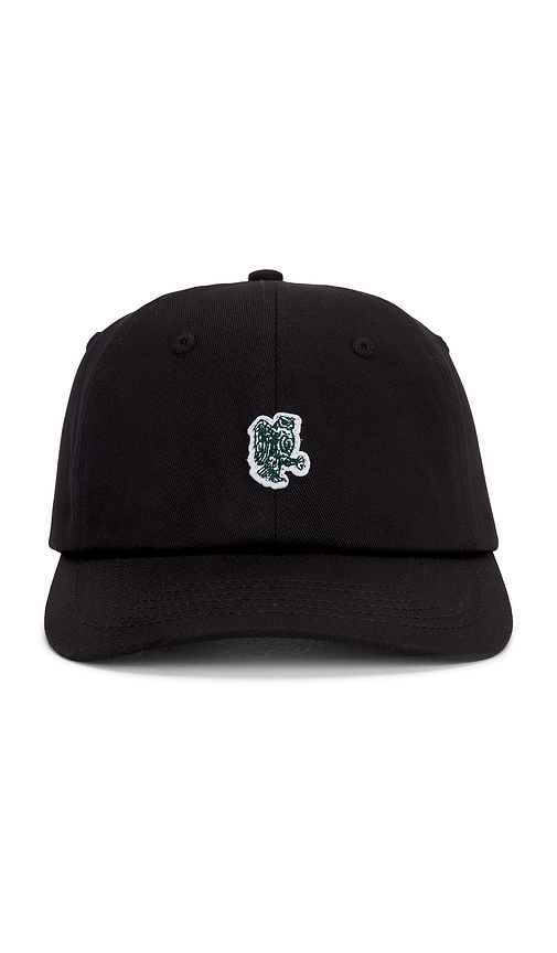 Quiet Golf Qg Owl Dad Hat In Black