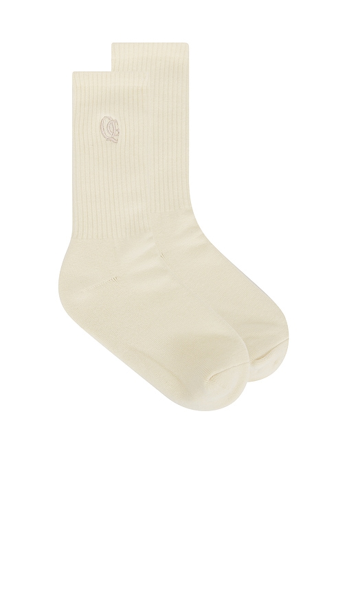 Quiet Golf Monogram Socks In Neutral