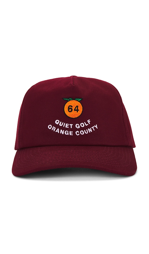 Quiet Golf QGOC 5-Panel Hat in Burgandy | REVOLVE
