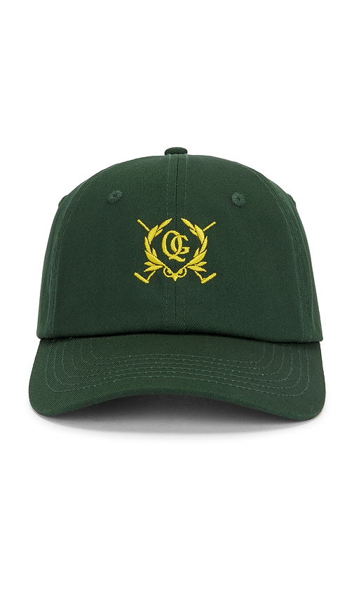 Quiet Golf Crest Dad Hat In Green