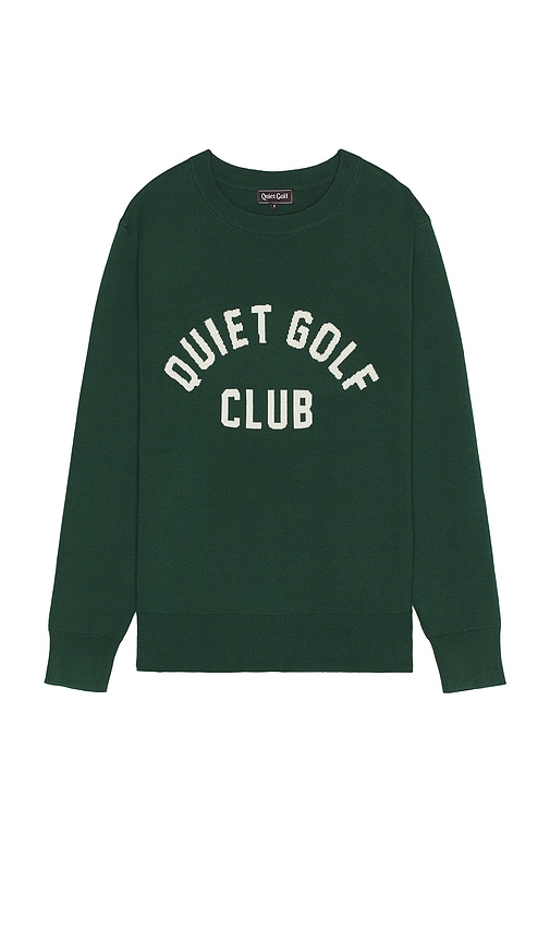 Shop Quiet Golf Qgc Jaquard Sweater In Green