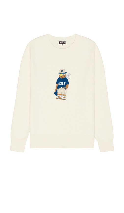 Shop Quiet Golf Qg Owl Cotton Sweater In Cream