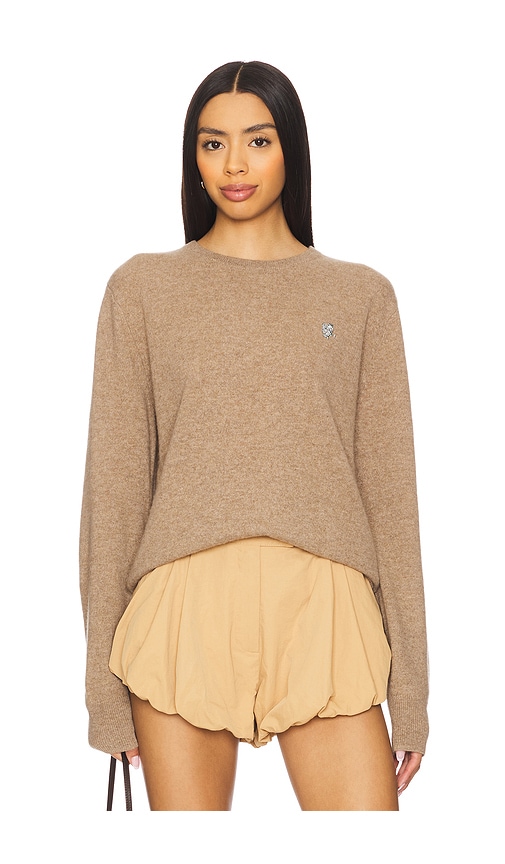 Quiet Golf Qg Owl Cashmere Sweater in Clay