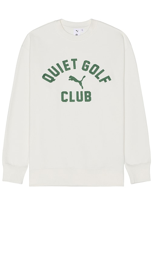 Shop Quiet Golf X Puma Graphic Crewneck In Ivory