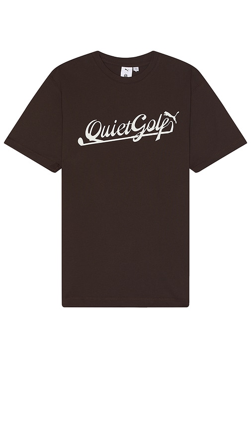 Shop Quiet Golf X Puma Script Graphic Tee In Chocolate