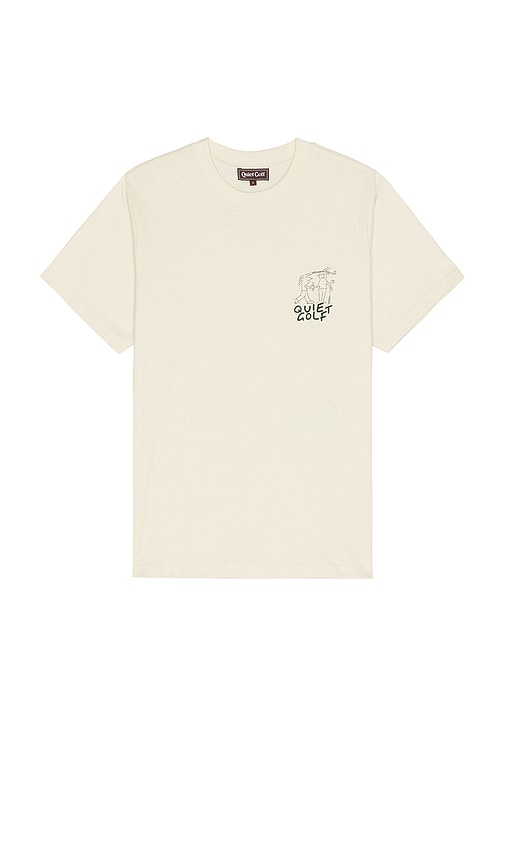 Shop Quiet Golf The Bros T-shirt In Cream