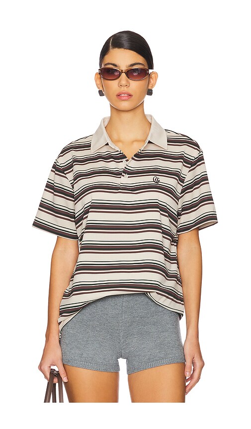 Monogram Striped Polo