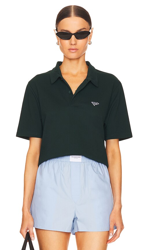 Quiet Golf Pennant Polo in Forest