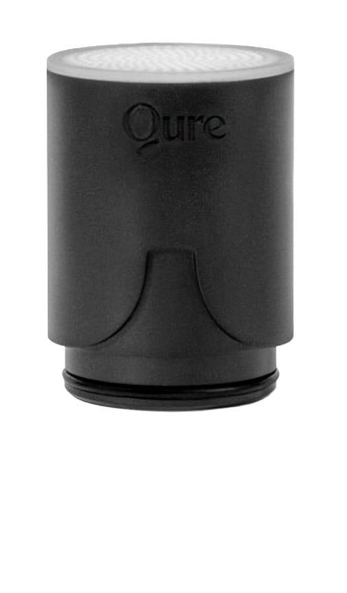 Qure Faucet Filter Replacement in Black.