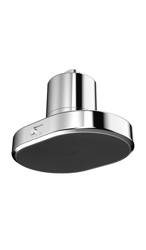 Qure Shower Filter in Metallic Silver.