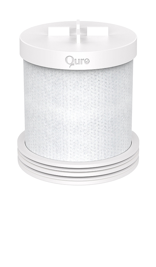 Qure Shower Filter Replacement in White.