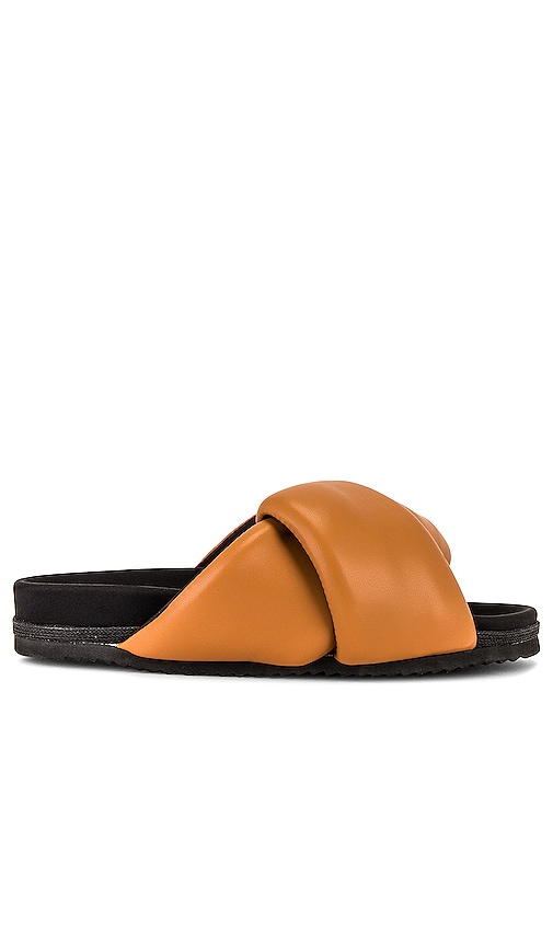 R0AM Foldy Puffy Slide in Cognac
