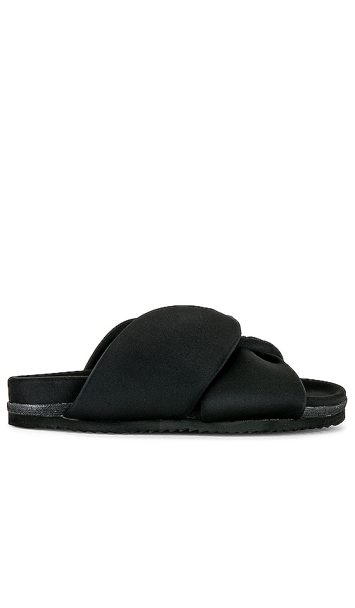 R0AM Twisted Scrunch Sandal in Black