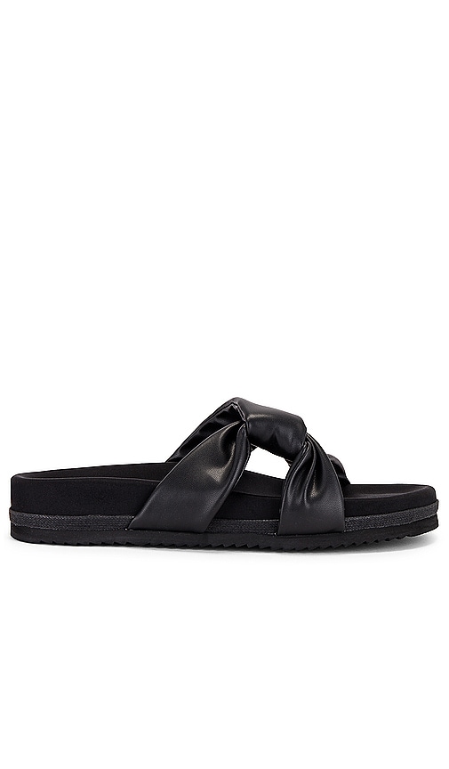 Shop R0am Side Slip Sandal In 黑色
