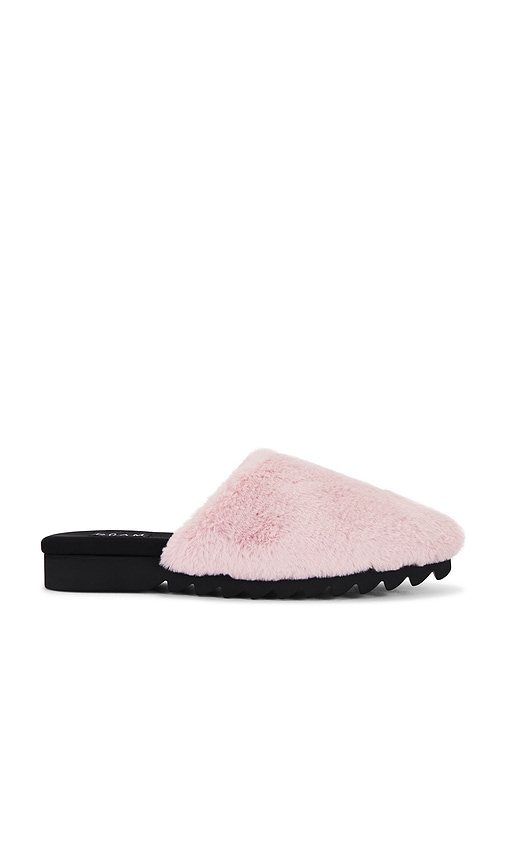 Shop R0am Cloud Faux Fur Mule In Blush