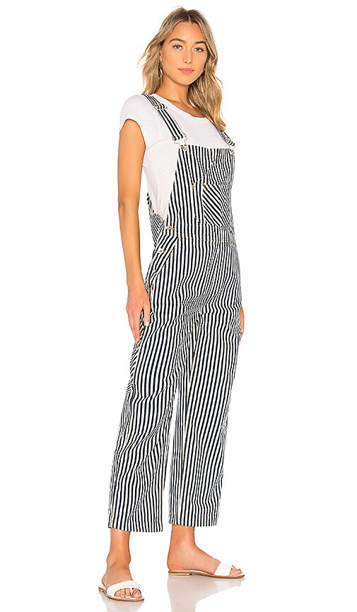 Rag & Bone Patched Dungaree in Indigo Stripe | REVOLVE