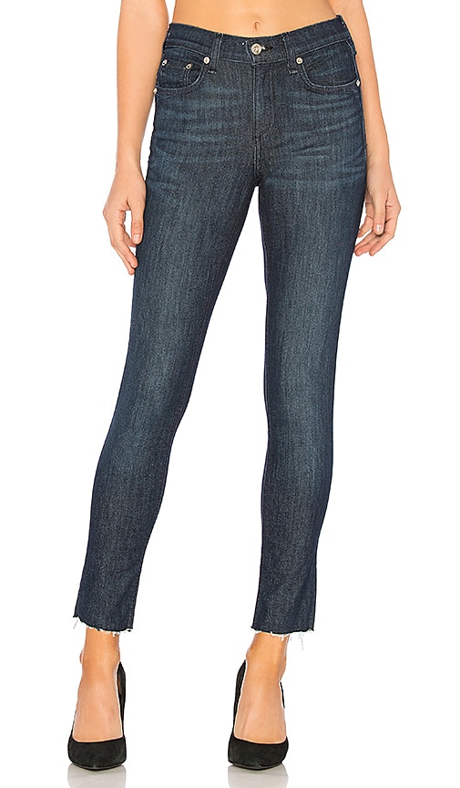 high rise wide crop jeans