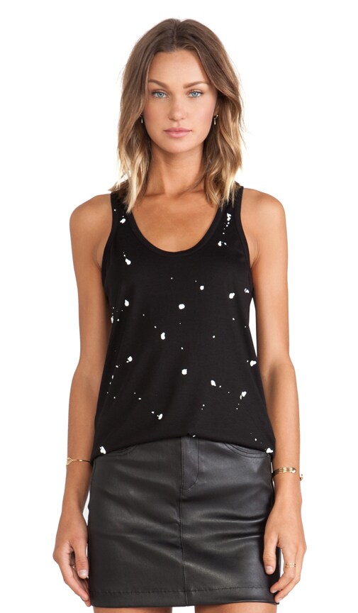 Rag & Bone Splatter Paint Tank in Black | REVOLVE