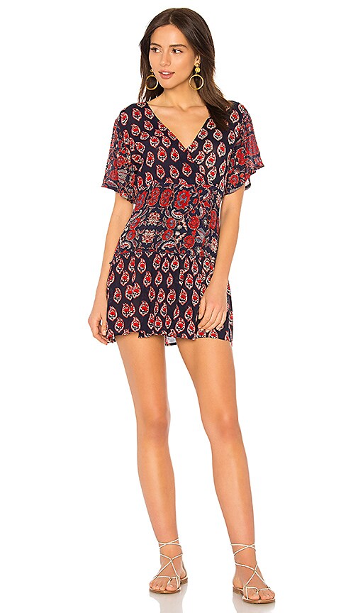 Raga Infinite Nights Short Wrap Dress in Navy