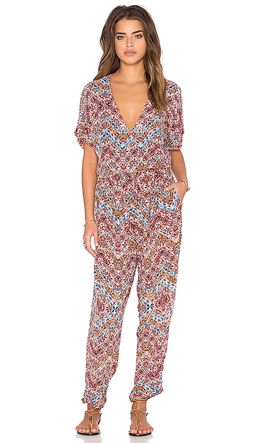 r&m richards rhinestone strap overlay jumpsuit