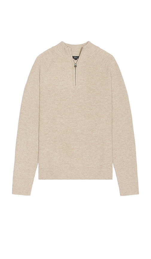 Shop Rails Stark Quater Zip Sweater In Beige