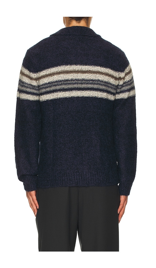 Rails Seldon Stripe Zip-up Cardigan In Blue