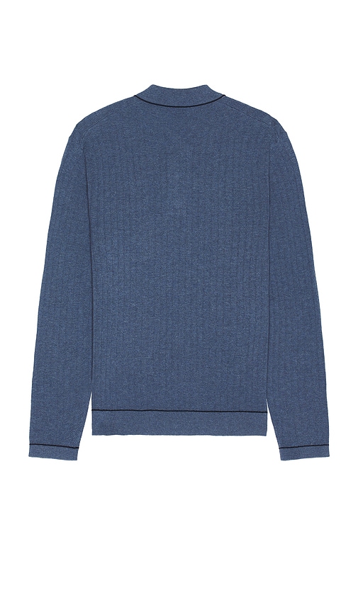 Rails Fenton Long Sleeve Polo In Blue
