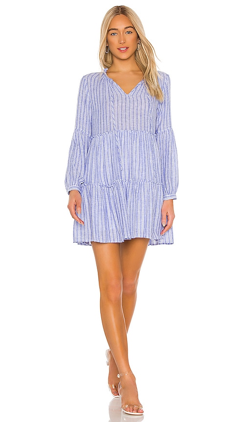 rails blue and white striped dress