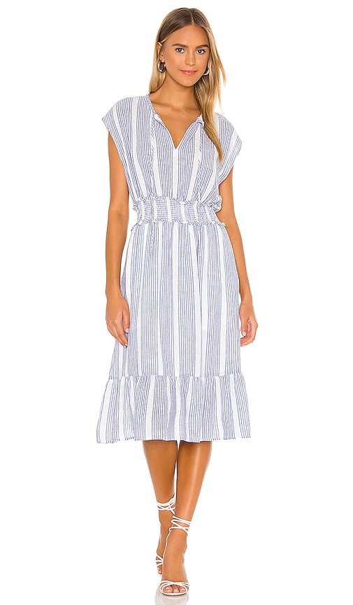 rails blue and white striped dress