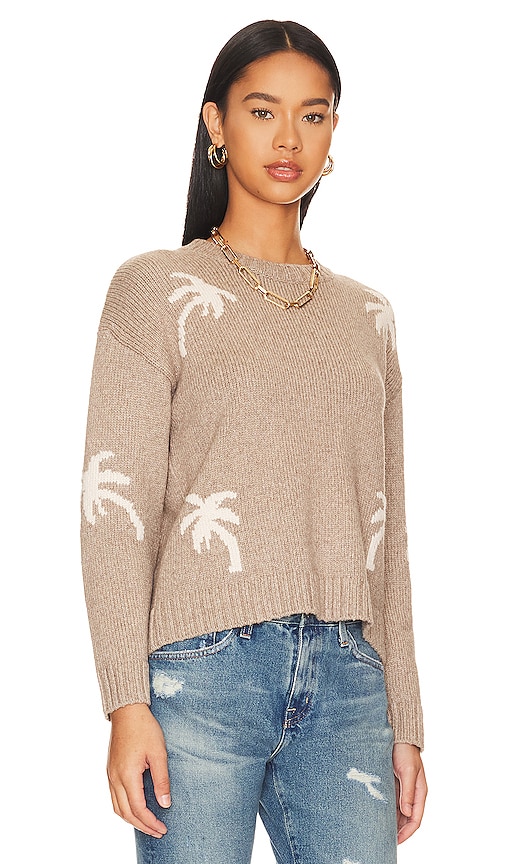 Rails Zoey Palm Tree Sweater In Oatmeal Ivory Palms | ModeSens