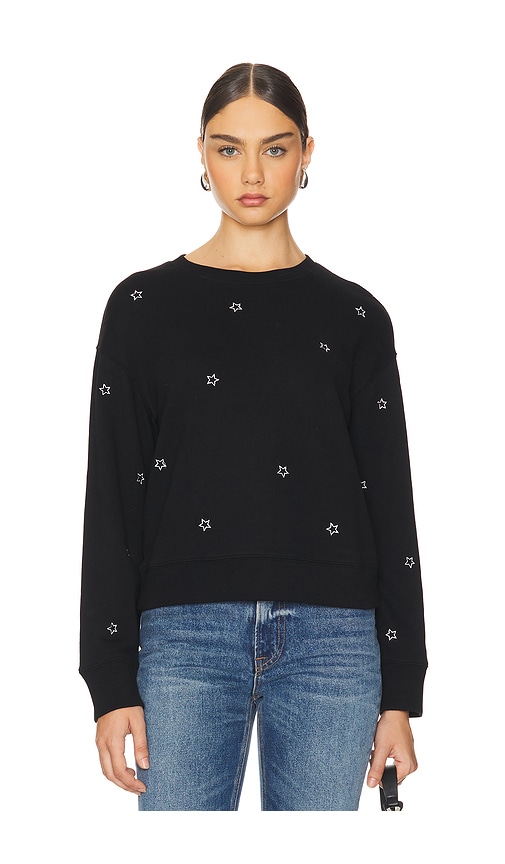 Shop Rails Ramona Sweatshirt In Black Silver Star Emroidery