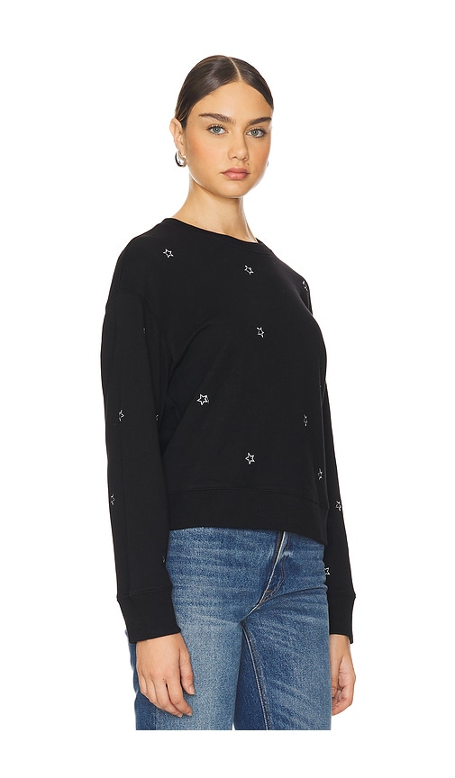 Shop Rails Ramona Sweatshirt In Black Silver Star Emroidery