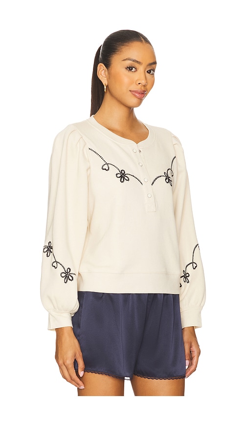 Rails Hanne Puff Shoulder Sweatshirt In Brown