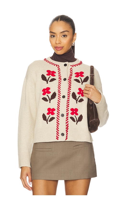 Rails Mavie Cardigan Carmine Floral In Neutral