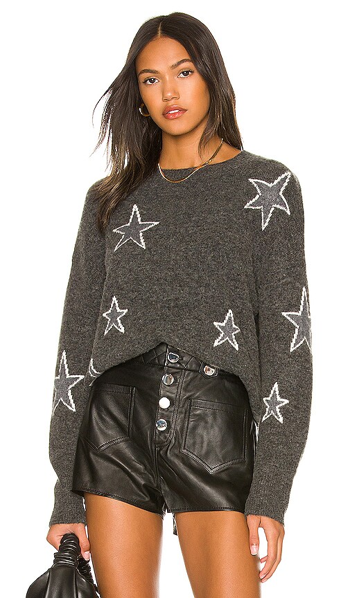 Rails Virgo Pullover in Charcoal White Stars REVOLVE