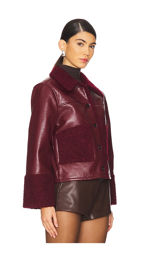  Rails Jacke Mit Lammfell-details Dria In Wine. Größe S. Also In Xs, M, L. 