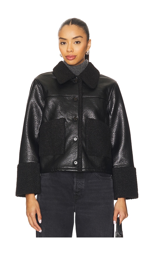Rails Dria Jacket Black Shearling In Black