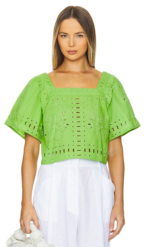Shop Rails Laine Top In Island Green
