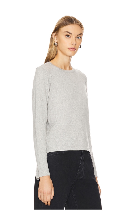 Shop Rails Cotton Cashmere Long Sleeve Tee In 헤더 그레이