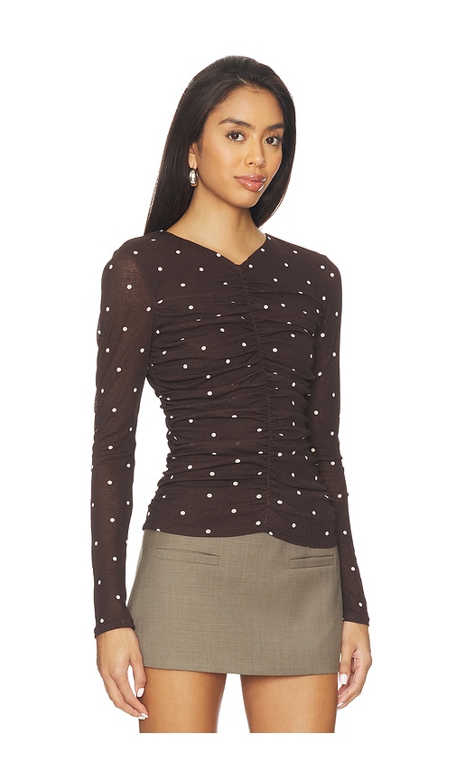 Rails Georgina Embellished V Neck Top In Multi