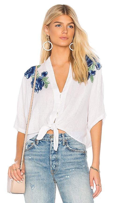 Rails Thea Top in Blue Rose Embroidery | REVOLVE