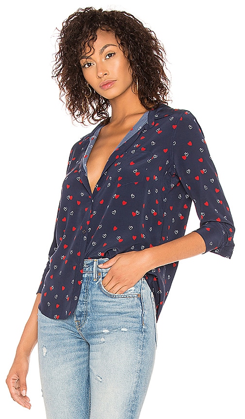 Kate Silk Button Down Blouse