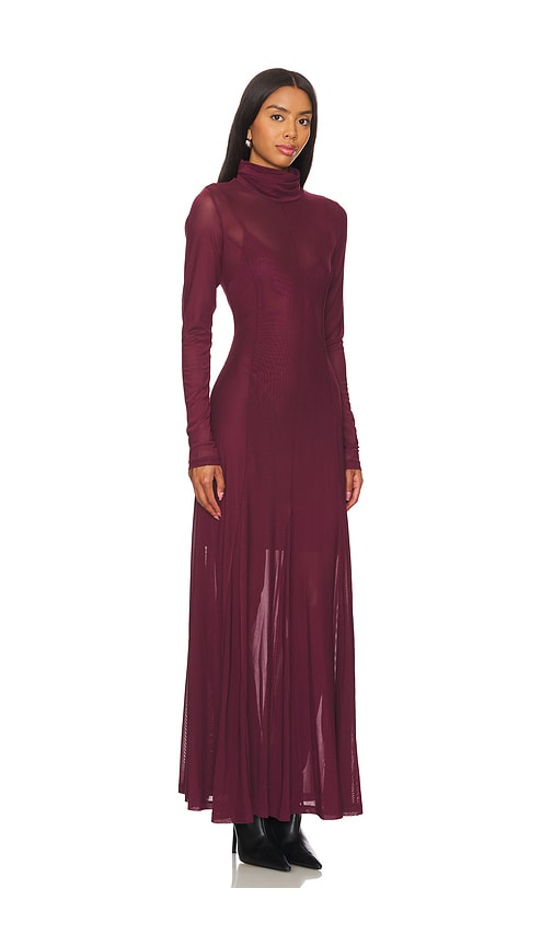 Shop Remain Maxi Mesh Dress In Winetasting