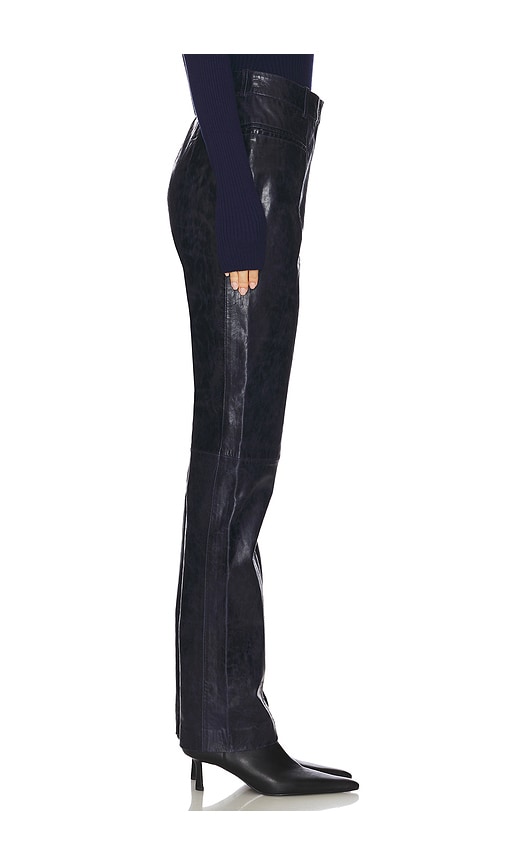  Remain Taillierte Hose Slim Leather In Navy. Größe 32. Also In 42. 