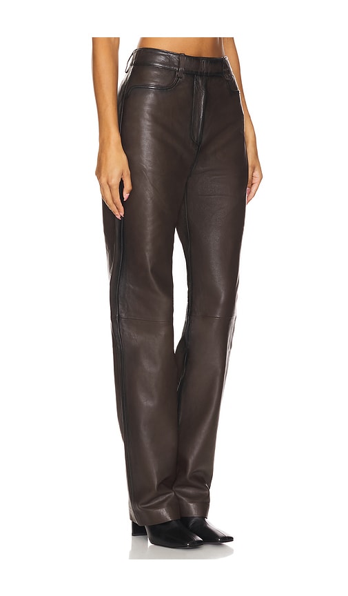 Shop Remain Straight Leg Leather Pants In Carafe