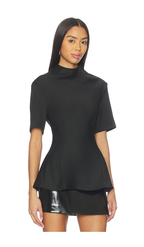 Remain Birger Christensen Suiting Peplum Top In Black