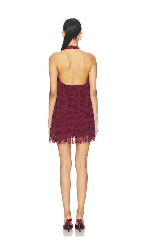  Roame. Kleid Mit Fransen Raffaella In Burgundy. Größe S. Also In L. 