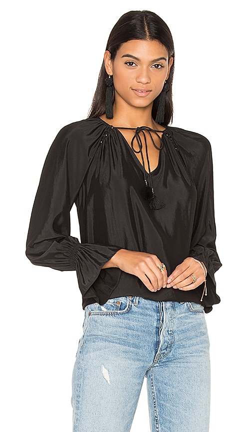 RAMY BROOK Lanie Blouse in Black | REVOLVE