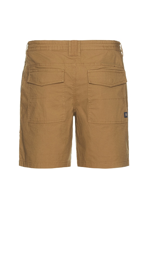 Shop Roark Layover Utility Ripstop Shorts In Brown